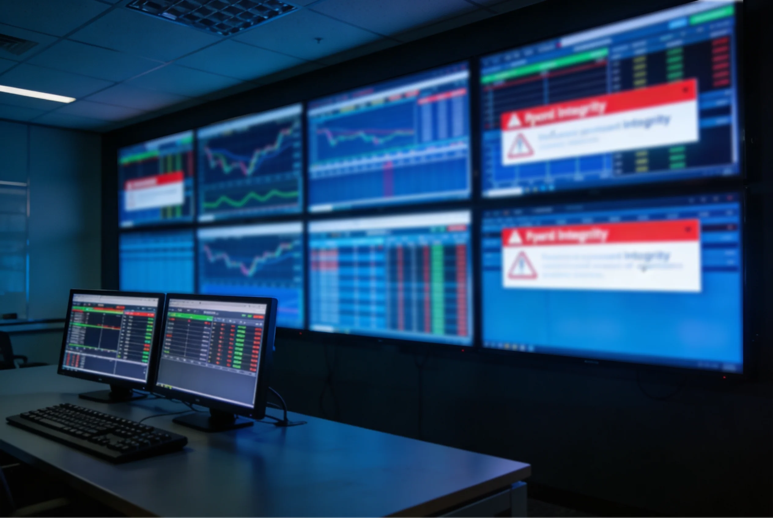 Real-time betting activity monitoring dashboard at a sports integrity operations centre